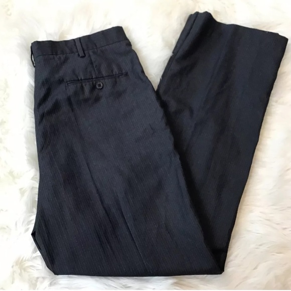 Studio New York by Henry Grethel Mens Gray & Blue Pin Stripe Dress Pants 36X32. - Picture 2 of 10